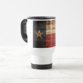 古い木製の穀物のテキサス州の州の旗 トラベルマグ (正面左)