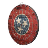 古い木製の穀物のテネシー州の州の旗 ダーツボード (正面右)