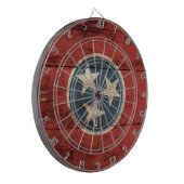 古い木製の穀物のテネシー州の州の旗 ダーツボード (正面左)