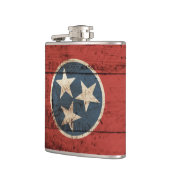 古い木製の穀物のテネシー州の州の旗 フラスク (左)