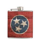 古い木製の穀物のテネシー州の州の旗 フラスク (正面)