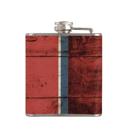 古い木製の穀物のテネシー州の州の旗 フラスク (裏面)