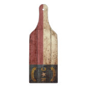 古い木製の穀物のノースカロライナの州の旗 カッティングボード (正面)