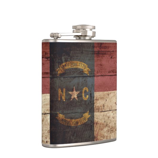 古い木製の穀物のノースカロライナの州の旗 フラスク (右)