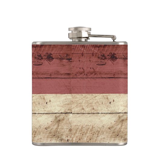 古い木製の穀物のノースカロライナの州の旗 フラスク (裏面)