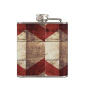 古い木製の穀物のフロリダの州の旗 フラスク (裏面)