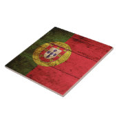 古い木製の穀物のポルトガルの旗 タイル (側面)