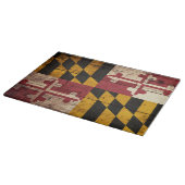 古い木製の穀物のメリーランドの州の旗 カッティングボード (角)