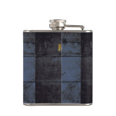 古い木製の穀物のモンタナの州の旗 フラスク (裏面)