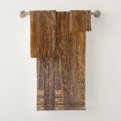 古い木製の穀物の一見 バスタオルセット