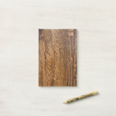 古い木製の穀物の一見 ポストイット (デスク上)