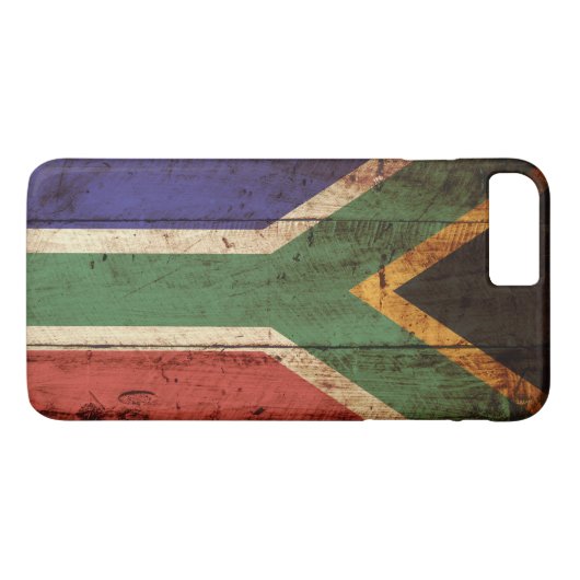 古い木製の穀物の南アフリカ共和国の旗 Case-Mate iPhoneケース (裏面(横))