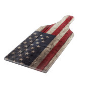 古い木製の穀物の米国旗 カッティングボード (角)