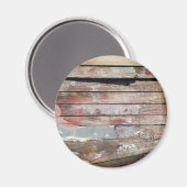 古い木製の素朴なボートの木の板 マグネット (正面/裏面)