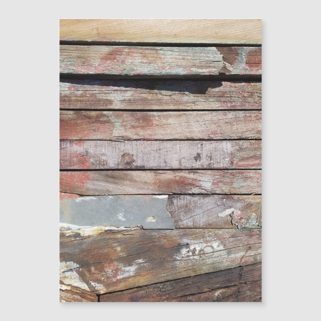 古い木製の素朴なボート木製の板 (正面)