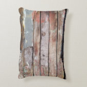 古い木製の素朴なボート木製の板 アクセントクッション (裏面(縦))