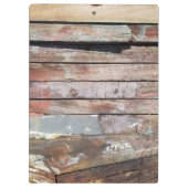 古い木製の素朴なボート木製の板 クリップボード (裏面)