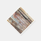 古い木製の素朴なボート木製の板 スタンダードカクテルナプキン (角)