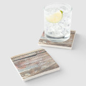 古い木製の素朴なボート木製の板 ストーンコースター (横)