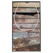 古い木製の素朴なボート木製の板 スモールペーパーバッグ (裏面)