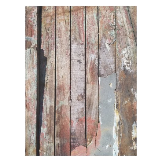 古い木製の素朴なボート木製の板 テーブルクロス (正面)