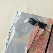 古い木製の素朴なボート木製の板 ビーチタオル (インサイチュ)