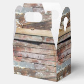 古い木製の素朴なボート木製の板 フェイバーボックス (オープン)