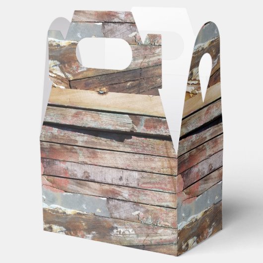 古い木製の素朴なボート木製の板 フェイバーボックス (オープン)