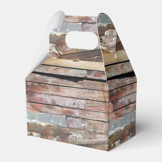 古い木製の素朴なボート木製の板 フェイバーボックス (正面サイド)