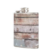 古い木製の素朴なボート木製の板 フラスク (左)