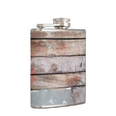 古い木製の素朴なボート木製の板 フラスク (右)