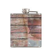 古い木製の素朴なボート木製の板 フラスク (裏面)