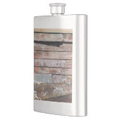 古い木製の素朴なボート木製の板 フラスク (左)