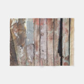 古い木製の素朴なボート木製の板 フリースブランケット (正面(横))