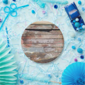 古い木製の素朴なボート木製の板 ペーパープレート (パーティー)