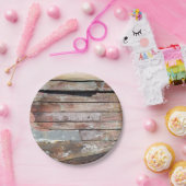 古い木製の素朴なボート木製の板 ペーパープレート (パーティー)