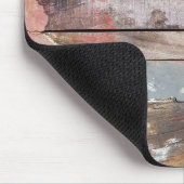 古い木製の素朴なボート木製の板 マウスパッド (コーナー)