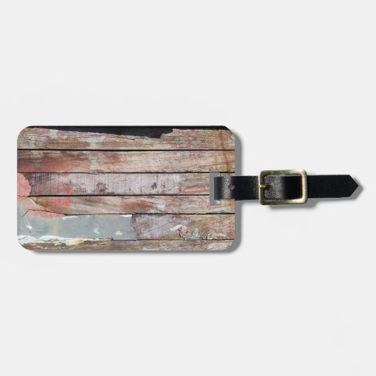 古い木製の素朴なボート木製の板 ラゲッジタグ (正面横)