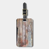 古い木製の素朴なボート木製の板 ラゲッジタグ (正面縦)