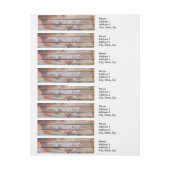 古い木製の素朴なボート木製の板 ラップアラウンド宛名ラベル (シート)