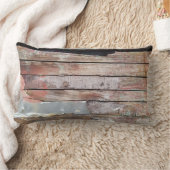 古い木製の素朴なボート木製の板 ランバークッション (ブランケット)