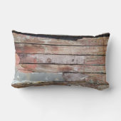 古い木製の素朴なボート木製の板 ランバークッション (裏面)