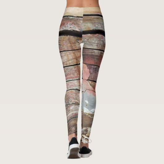 古い木製の素朴なボート木製の板 レギンス (裏面)