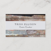 古い木製の素朴なボート木製の板 名刺 (正面)