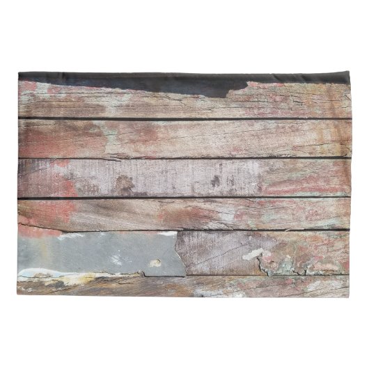 古い木製の素朴なボート木製の板 枕カバー (裏面)