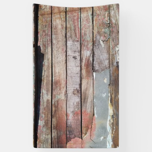 古い木製の素朴なボート木製の板 横断幕 (縦)