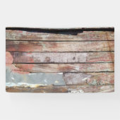 古い木製の素朴なボート木製の板 横断幕 (横)