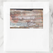 古い木製の素朴なボート木製の板 長方形シール (バッグ)