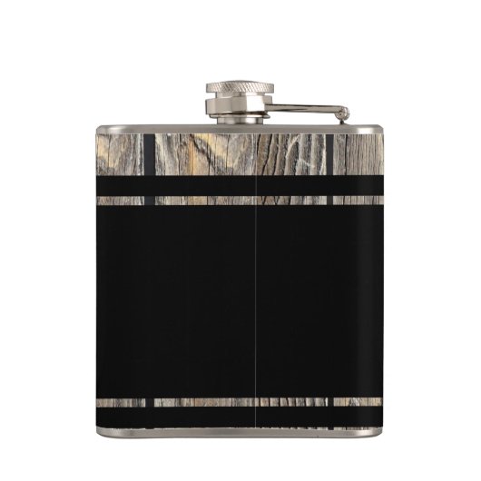 古い木製の黒い花婿の付添人の結婚式のフラスコ フラスク (裏面)