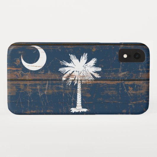 古い木製サウスカロライナ州旗 Case-Mate iPhoneケース (裏面(横))